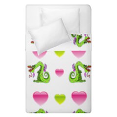 Dragons And Hearts Duvet Cover Double Side (single Size) by IIPhotographyAndDesigns