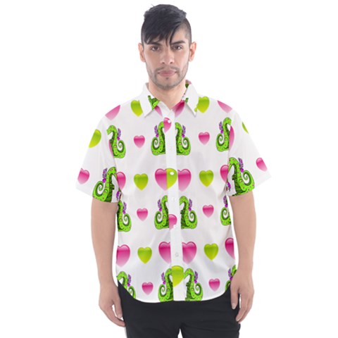 Dragons And Hearts Men s Short Sleeve Shirt by IIPhotographyAndDesigns