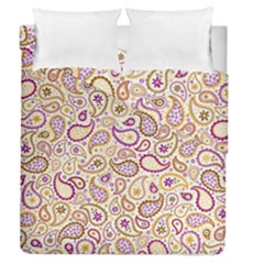 Damascus Image Purple Background Duvet Cover Double Side (queen Size) by flipstylezfashionsLLC