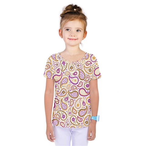 Damascus Image Purple Background Kids  One Piece Tee by flipstylezfashionsLLC