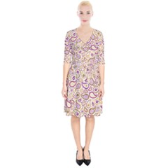 Damascus Image Purple Background Wrap Up Cocktail Dress by flipstylezfashionsLLC