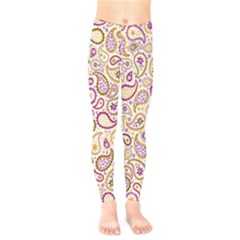 Damascus Image Purple Background Kids  Legging by flipstylezfashionsLLC