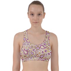 Damascus Image Purple Background Back Weave Sports Bra by flipstylezfashionsLLC