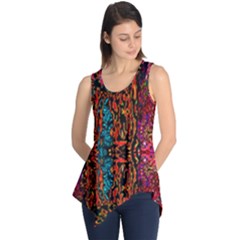 Retro Multi Colors Pattern Created By Flipstylez Designs Sleeveless Tunic by flipstylezfashionsLLC