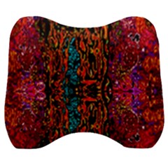 Retro Multi Colors Pattern Created By Flipstylez Designs Velour Head Support Cushion by flipstylezfashionsLLC