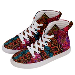 Retro Multi Colors Pattern Created By Flipstylez Designs Men s Hi-top Skate Sneakers by flipstylezfashionsLLC