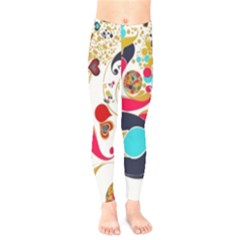 Retro Colorful Colors Splashes Kids  Legging by flipstylezfashionsLLC