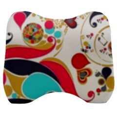 Retro Colorful Colors Splashes Velour Head Support Cushion by flipstylezfashionsLLC