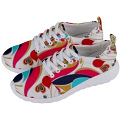 Retro Colorful Colors Splashes Men s Lightweight Sports Shoes by flipstylezfashionsLLC