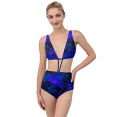 Abstract Blue Tied Up Two Piece Swimsuit by illuminaryartworks