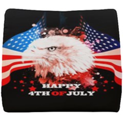 Independence Day, Eagle With Usa Flag Seat Cushion by FantasyWorld7