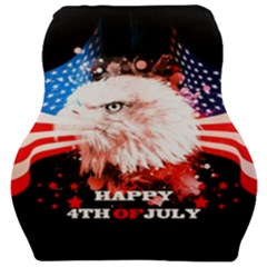 Independence Day, Eagle With Usa Flag Car Seat Velour Cushion  by FantasyWorld7