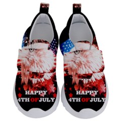 Independence Day, Eagle With Usa Flag Velcro Strap Shoes by FantasyWorld7