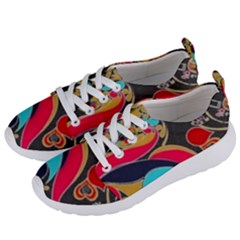 Retro Swirls In Black Women s Lightweight Sports Shoes by flipstylezfashionsLLC