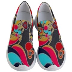 Retro Swirls In Black Women s Lightweight Slip Ons by flipstylezfashionsLLC