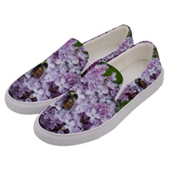 Lilac Bumble Bee Men s Canvas Slip Ons