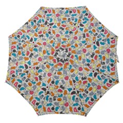 Funny Cute Colorful Cats Pattern Straight Umbrellas by EDDArt