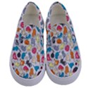 Funny Cute Colorful Cats Pattern Kids  Canvas Slip Ons View1