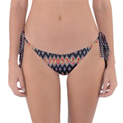 Red And Black Zig Zags  Reversible Bikini Bottom