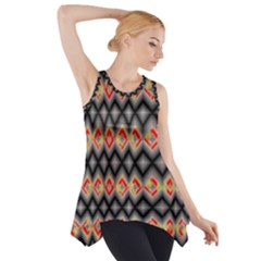 Red And Black Zig Zags  Side Drop Tank Tunic by flipstylezfashionsLLC