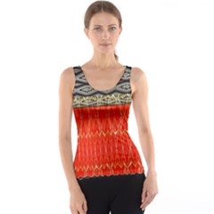 Creative Red And Black Geometric Design  Tank Top by flipstylezfashionsLLC