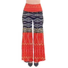 Creative Red And Black Geometric Design  So Vintage Palazzo Pants by flipstylezfashionsLLC