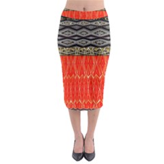 Creative Red And Black Geometric Design  Midi Pencil Skirt by flipstylezfashionsLLC