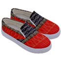 Creative red and black geometric design  Kids  Canvas Slip Ons View3