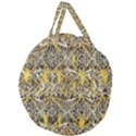 Gold and black geometric designs created by FlipStylez Designs Giant Round Zipper Tote View1