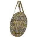 Gold and black geometric designs created by FlipStylez Designs Giant Round Zipper Tote View3