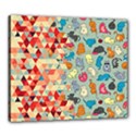 Hipster Triangles And Funny Cats Cut Pattern Canvas 24  x 20  View1