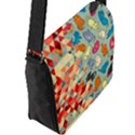 Hipster Triangles And Funny Cats Cut Pattern Flap Messenger Bag (L)  View2