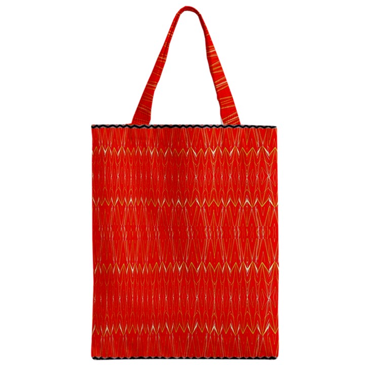 Stretched red and black design by kiekiestrickland  Zipper Classic Tote Bag