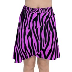 Zebra Stripes Pattern Trend Colors Black Pink Chiffon Wrap by EDDArt