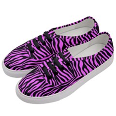 Zebra Stripes Pattern Trend Colors Black Pink Women s Classic Low Top Sneakers by EDDArt