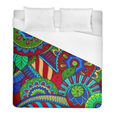 Pop Art Paisley Flowers Ornaments Multicolored 2 Duvet Cover (full/ Double Size) by EDDArt