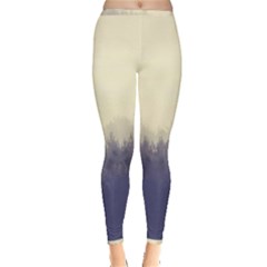 Cloudy Foggy Forest With Pine Trees Inside Out Leggings by genx