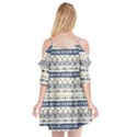 Native American Ornaments Watercolor Pattern Blue Cutout Spaghetti Strap Chiffon Dress View2