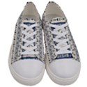 Native American Ornaments Watercolor Pattern Blue Women s Low Top Canvas Sneakers View1