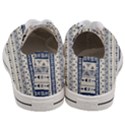 Native American Ornaments Watercolor Pattern Blue Women s Low Top Canvas Sneakers View4