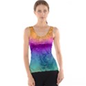 Fractal Batik Art Hippie Rainboe Colors 1 Tank Top View1