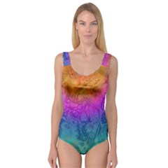 Fractal Batik Art Hippie Rainboe Colors 1 Princess Tank Leotard  by EDDArt