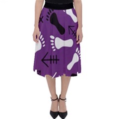 Purple Folding Skater Skirt by HASHDRESS