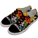 Tropical Flowers Butterflies 1 Men s Low Top Canvas Sneakers View2