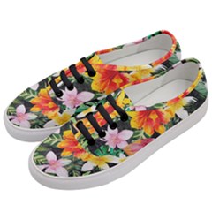 Tropical Flowers Butterflies 1 Women s Classic Low Top Sneakers by EDDArt