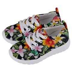 Tropical Flowers Butterflies 1 Kids  Lightweight Sports Shoes by EDDArt