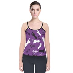 Purple Velvet Spaghetti Strap Top