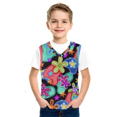 Colorful Retro Flowers Fractalius Pattern 1 Kids  Sportswear by EDDArt