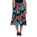 Colorful Retro Flowers Fractalius Pattern 1 Perfect Length Midi Skirt View2