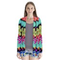 Colorful Retro Flowers Fractalius Pattern 1 Drape Collar Cardigan View1